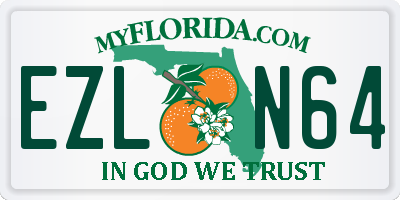 FL license plate EZLN64