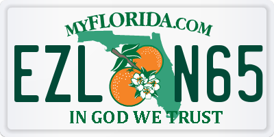 FL license plate EZLN65