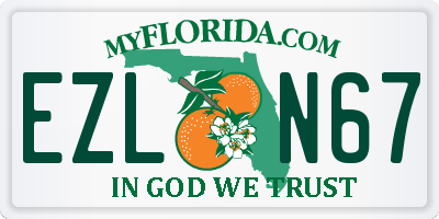 FL license plate EZLN67