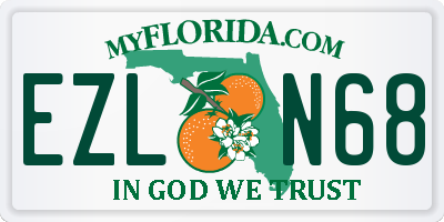 FL license plate EZLN68