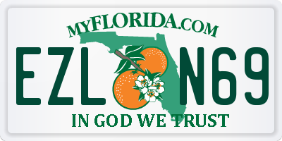 FL license plate EZLN69