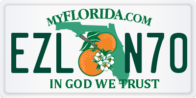 FL license plate EZLN70