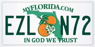 FL license plate EZLN72