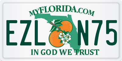 FL license plate EZLN75