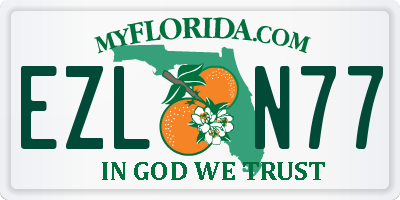 FL license plate EZLN77