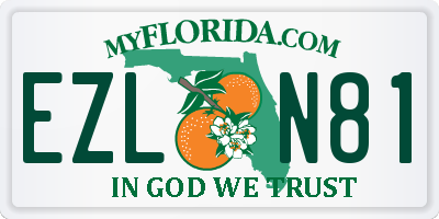 FL license plate EZLN81