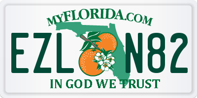 FL license plate EZLN82