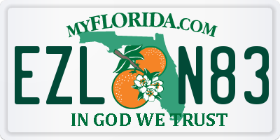 FL license plate EZLN83