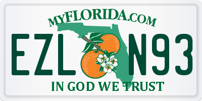 FL license plate EZLN93