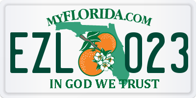 FL license plate EZLO23