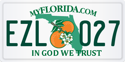 FL license plate EZLO27