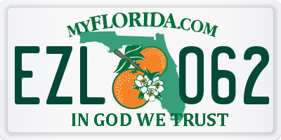 FL license plate EZLO62