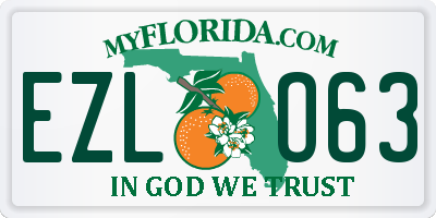 FL license plate EZLO63