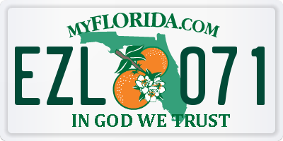 FL license plate EZLO71