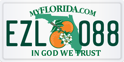 FL license plate EZLO88