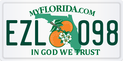 FL license plate EZLO98