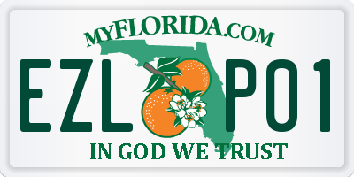 FL license plate EZLP01