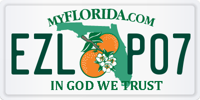 FL license plate EZLP07