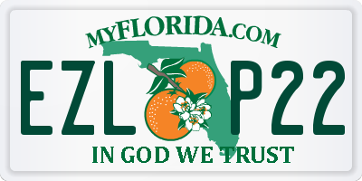 FL license plate EZLP22