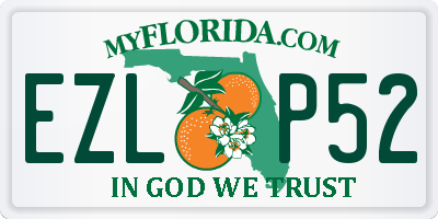 FL license plate EZLP52