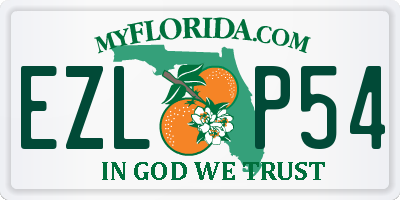 FL license plate EZLP54