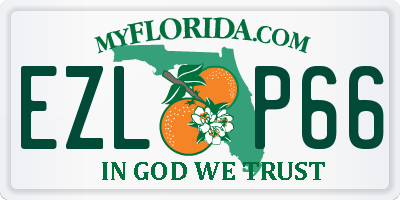 FL license plate EZLP66