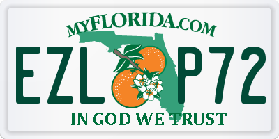 FL license plate EZLP72