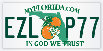 FL license plate EZLP77