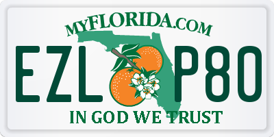 FL license plate EZLP80