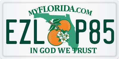 FL license plate EZLP85