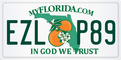 FL license plate EZLP89