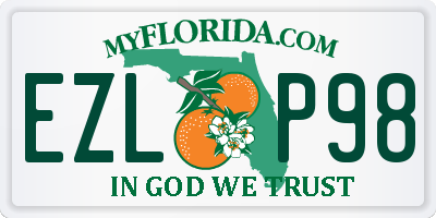 FL license plate EZLP98