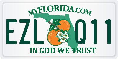 FL license plate EZLQ11