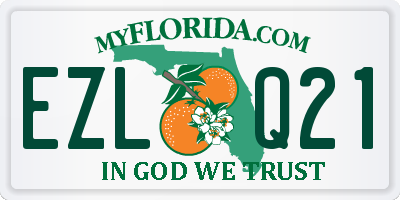 FL license plate EZLQ21