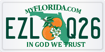 FL license plate EZLQ26