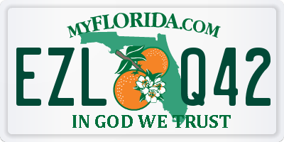 FL license plate EZLQ42