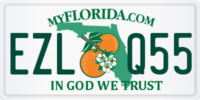 FL license plate EZLQ55