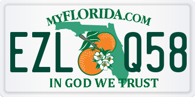 FL license plate EZLQ58