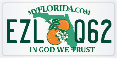 FL license plate EZLQ62