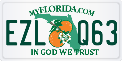 FL license plate EZLQ63