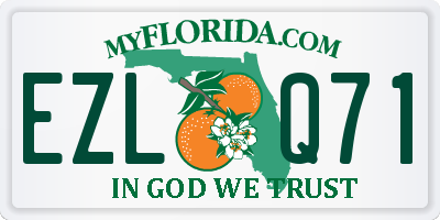 FL license plate EZLQ71