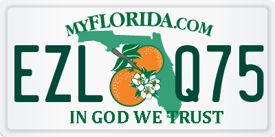 FL license plate EZLQ75