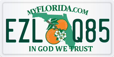 FL license plate EZLQ85