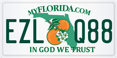 FL license plate EZLQ88