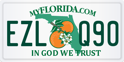 FL license plate EZLQ90