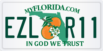 FL license plate EZLR11