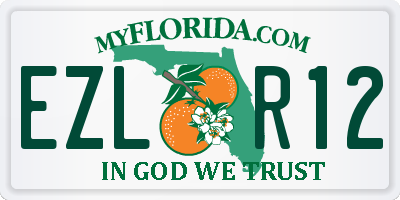 FL license plate EZLR12