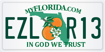 FL license plate EZLR13