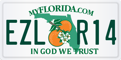 FL license plate EZLR14