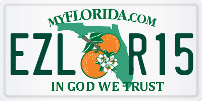 FL license plate EZLR15